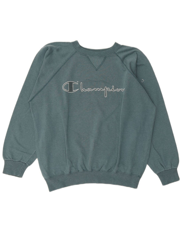 Champion Herre Grafisk Sweatshirt Jumper Medium Grøn