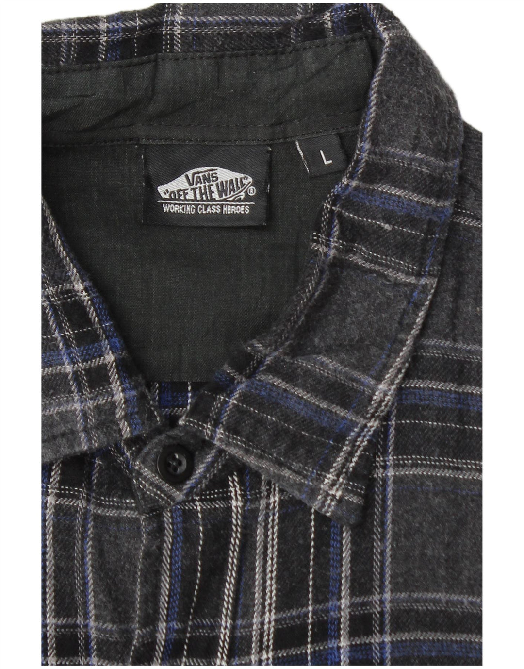 Vans Herre Flanelskjorte Stor grå ternet bomuld