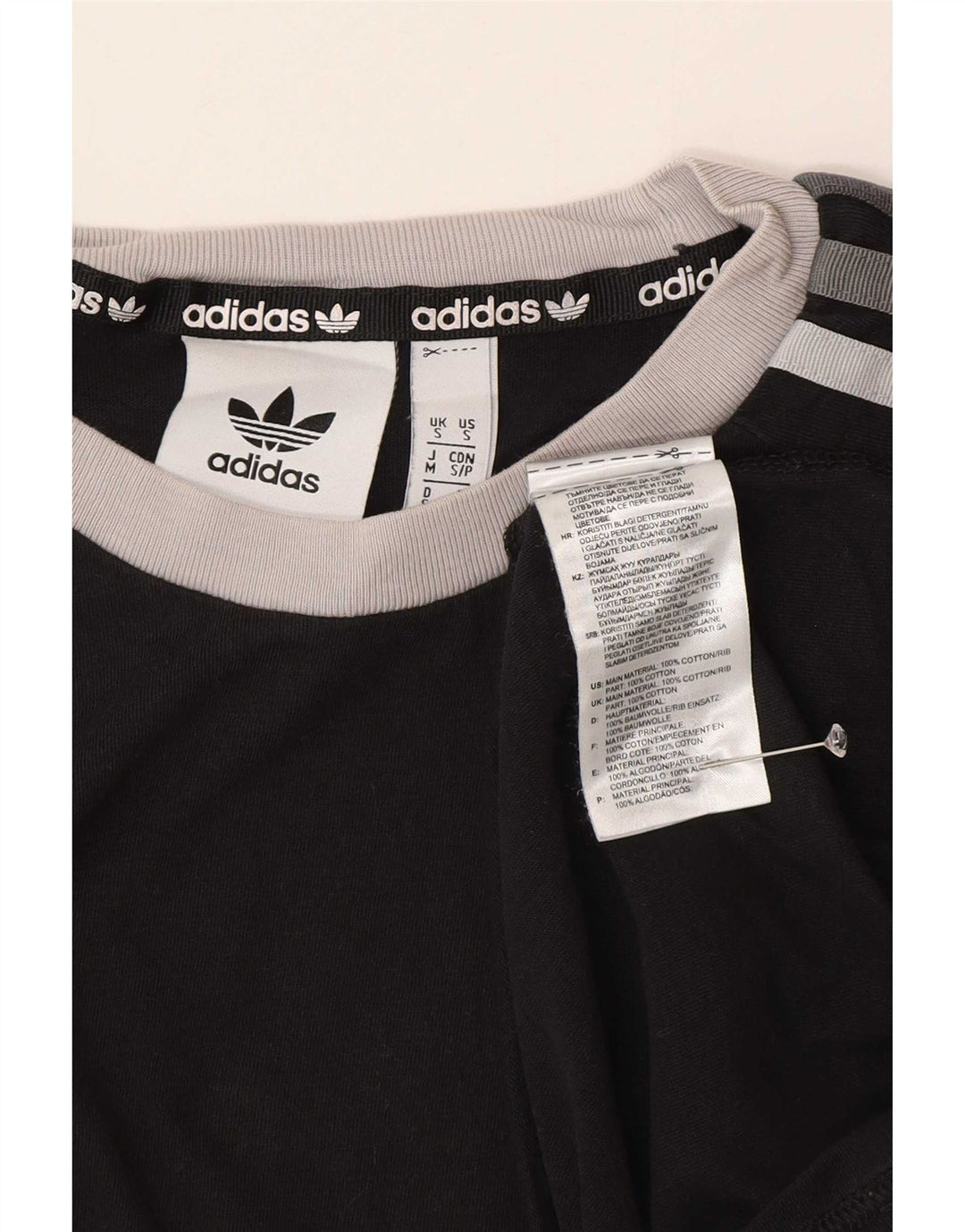 Adidas herre T-shirt top lille sort bomuld