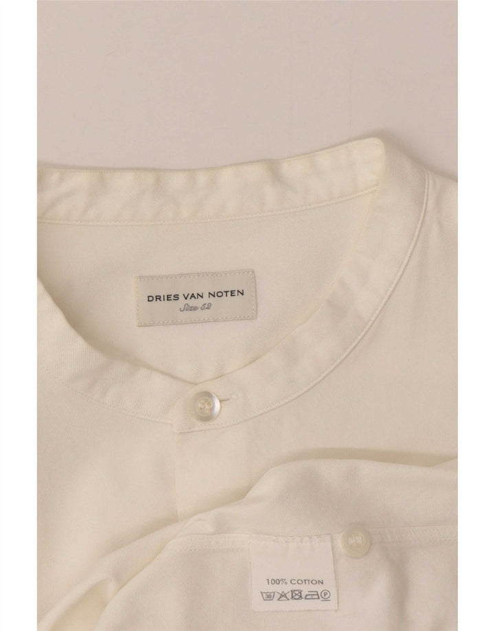 Dries Van Noten Herreskjorte IT 52 Stor hvid bomuld