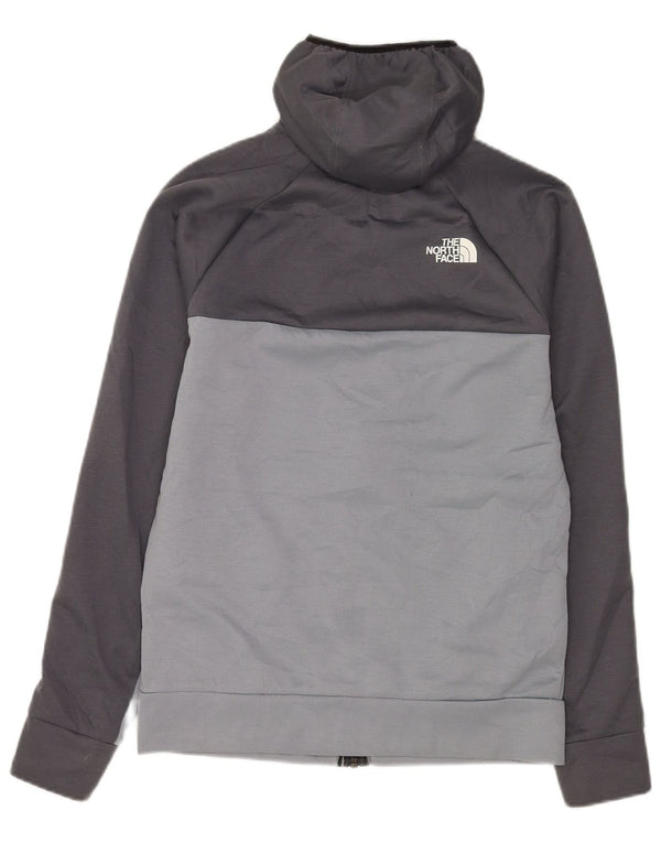 THE NORTH FACE Mens Zip Hoodie Sweater Small Grey Colourblock Polyester