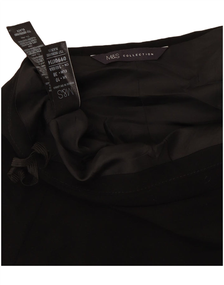 Marks & Spencer A-line nederdel til kvinder UK 10 Small W27 Black Polyester
