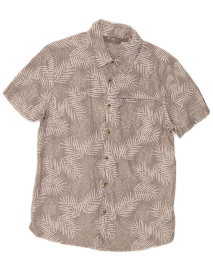 Mountain Warehouse Kortærmet Herreskjorte Medium Grey Floral Bomuld