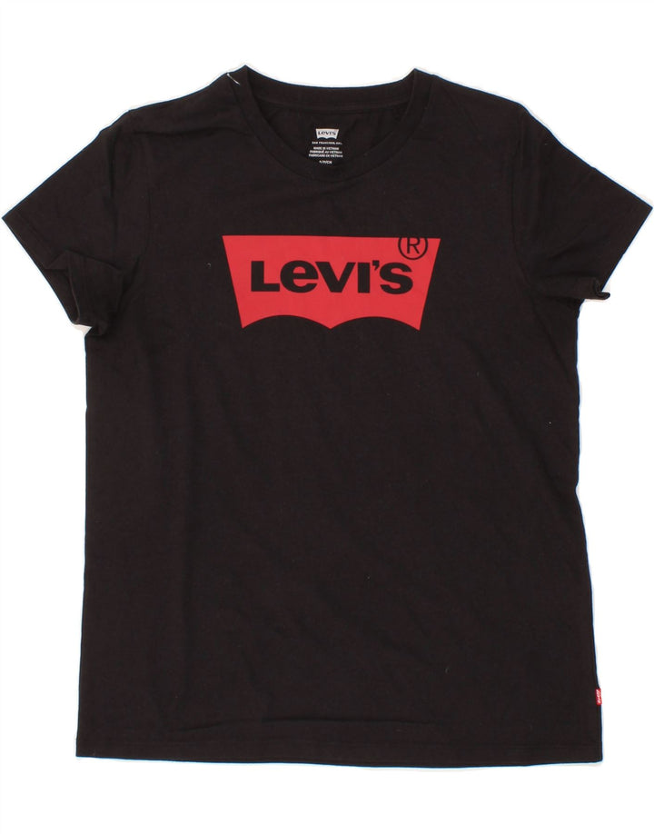 LEVI'S Mens Graphic T-Shirt Top Small Black Cotton Vintage Levi's and Second-Hand Levi's from Messina Hembry 