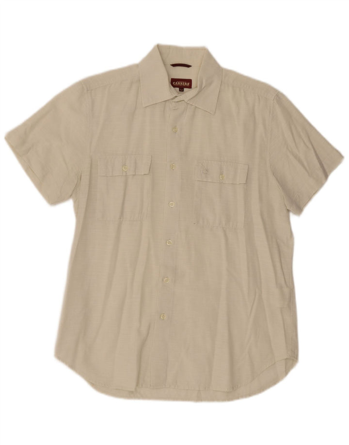 Carrera Kortærmet Herreskjorte Medium Off White Bomuld