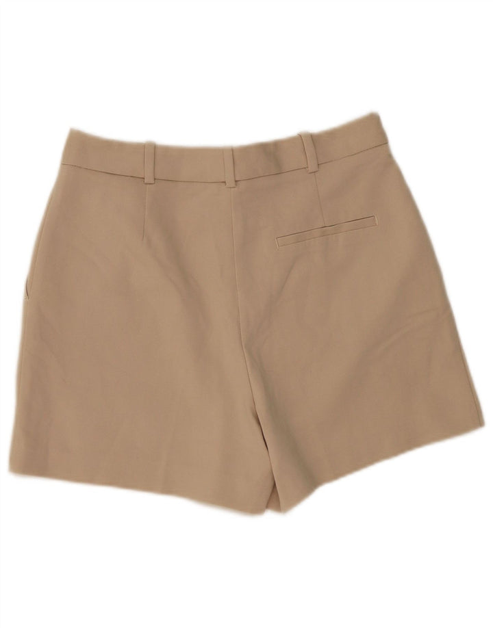 Zara Casual Shorts til kvinder Medium W30 Beige Bomuld