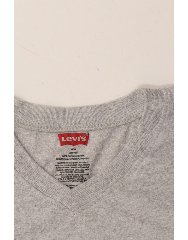 LEVI'S Mens T-Shirt Top UK 38/40 Medium Grey Polyester Vintage Levi's and Second-Hand Levi's from Messina Hembry 