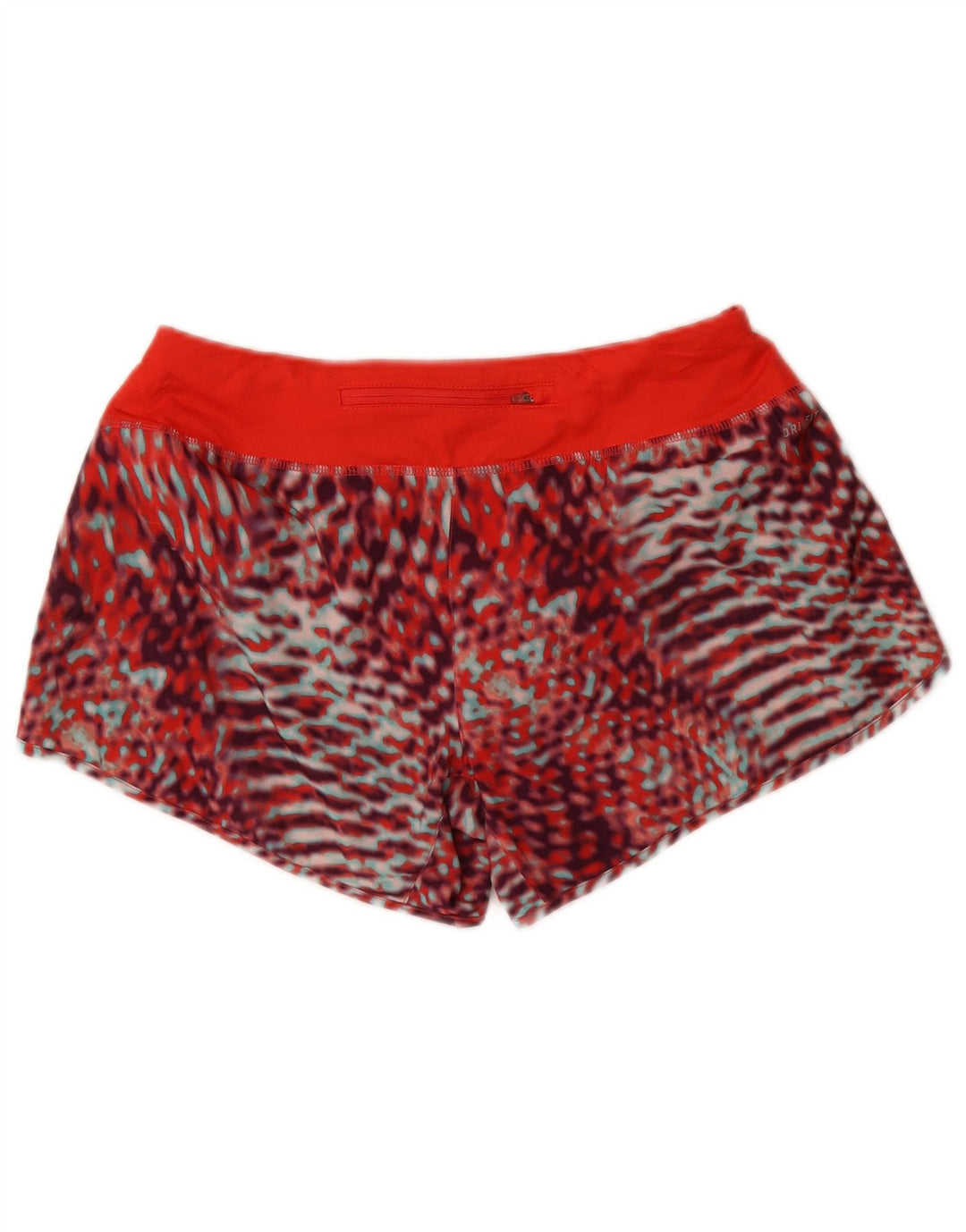 Nike Dame Dri Fit sportsshorts UK 14 Medium Rød Camouflage Polyester
