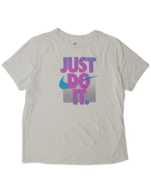 Nike Mens Graphic T-Shirt Top XL White Cotton