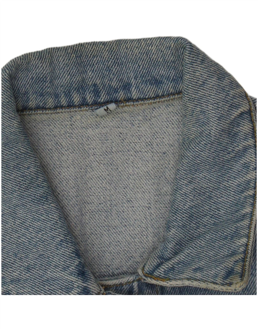 VINTAGE Dame Denim Gilet UK 14 Medium Blue Cotton