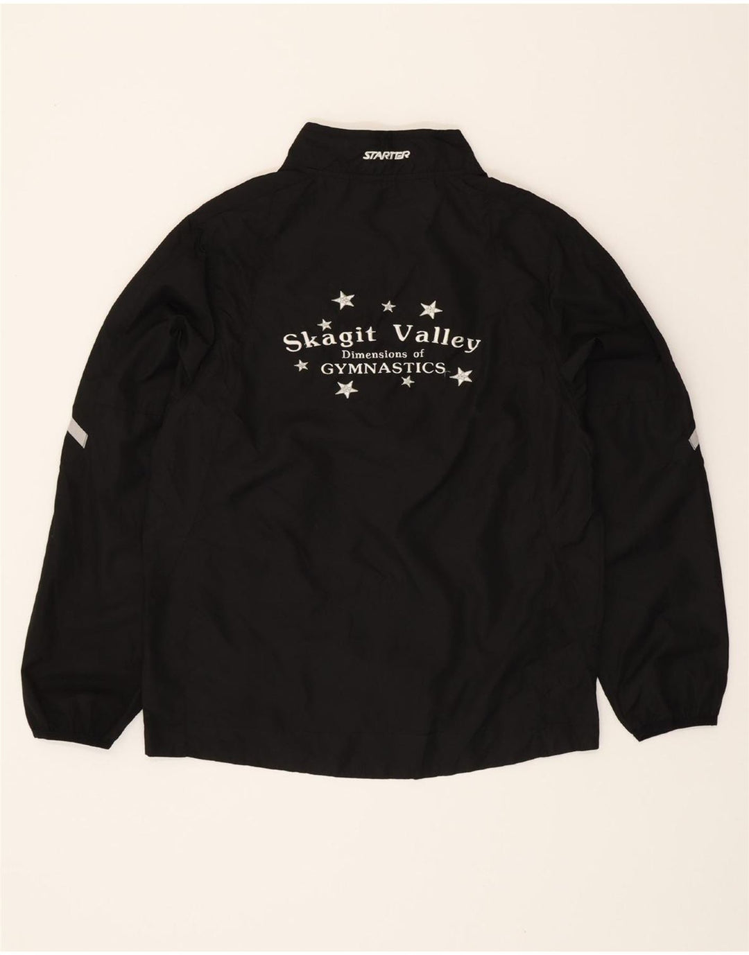 STARTER Boys Graphic Tracksuit Top Jacket 14-15 Years XL Black Polyester Vintage Starter and Second-Hand Starter from Messina Hembry 