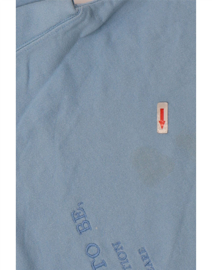 Zara Graphic Sweatshirt Jumper UK 14 Medium Blue Bomuld