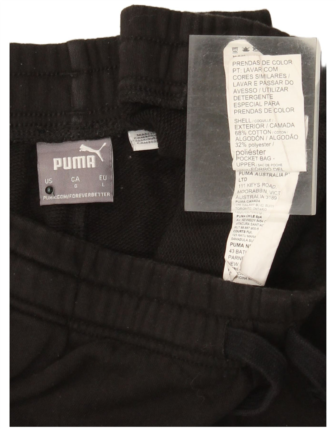 Puma Herre grafiske sportsshorts store sorte bomuld