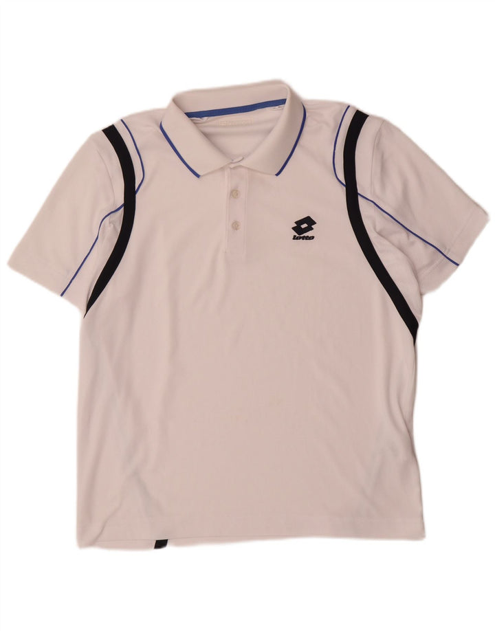 Lotto Herre Polo Shirt Medium White Colourblock