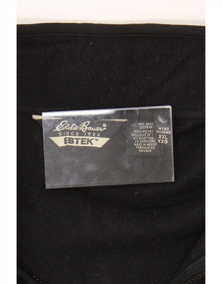 EDDIE BAUER Herre Loose Fit Fleece Gilet UK 44 2XL Sort Polyester