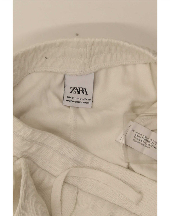 Zara Herre Sportshorts Små hvide Bomuld