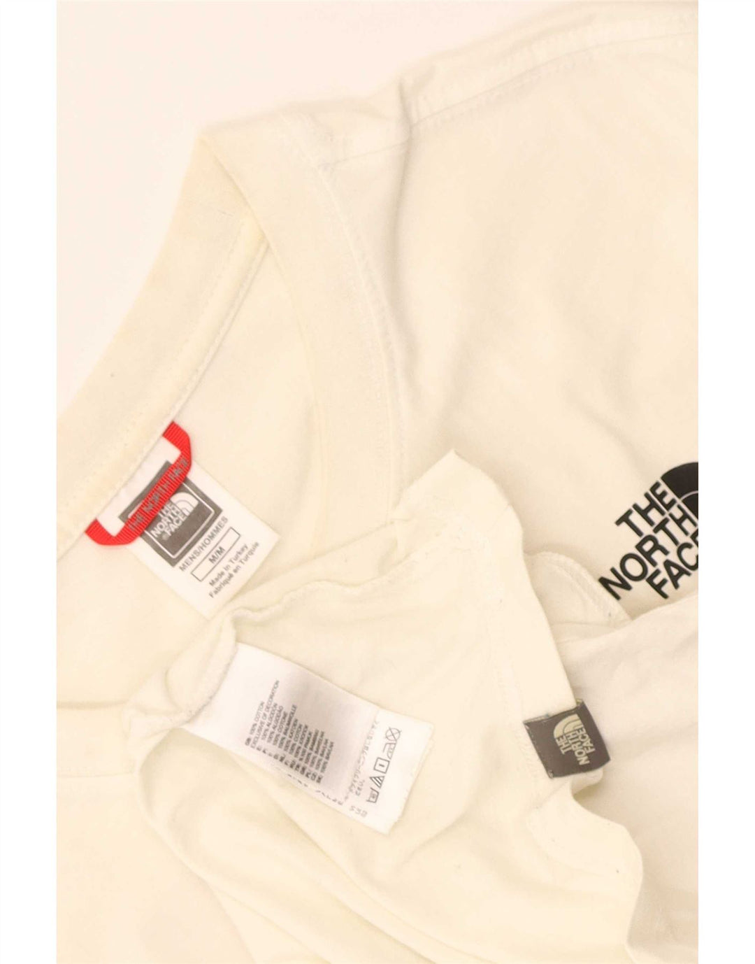 The North Face Herre grafisk T-shirt Top Medium Hvid Bomuld