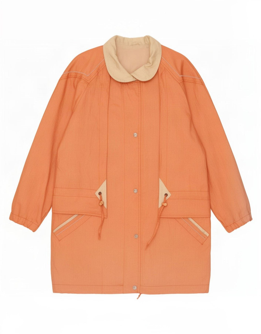 Ny Hurtig Dame Parka Jacket UK 16 Large Orange Colourblock