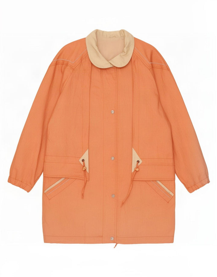 Ny Hurtig Dame Parka Jacket UK 16 Large Orange Colourblock