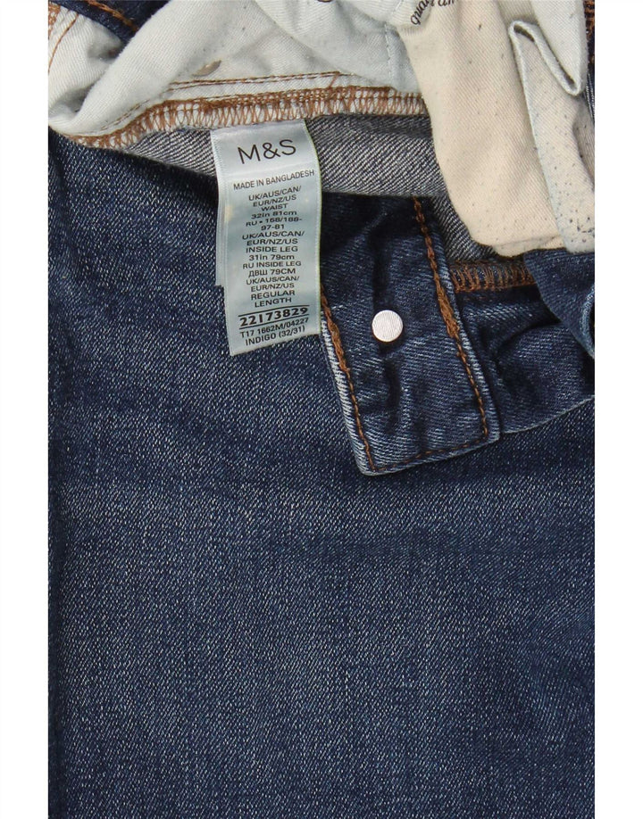 Marks & Spencer Straight Jeans til mænd W32 L29 blå bomuld
