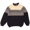 American System Herre Crew Neck Jumper Sweater Large Navy Blue Colourblock