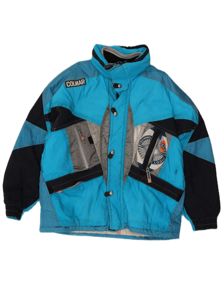 Colmar Herre Hætte Loose Fit Skijakke IT 50 Medium Blue Colourblock