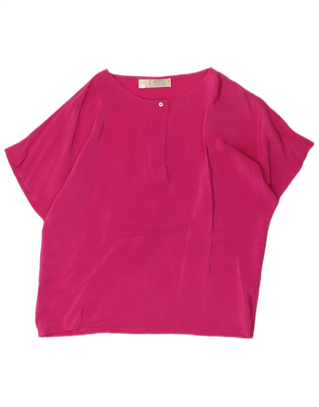 Franco Ziche Dame Oversized bluse Top UK 8 Small Pink Acetate
