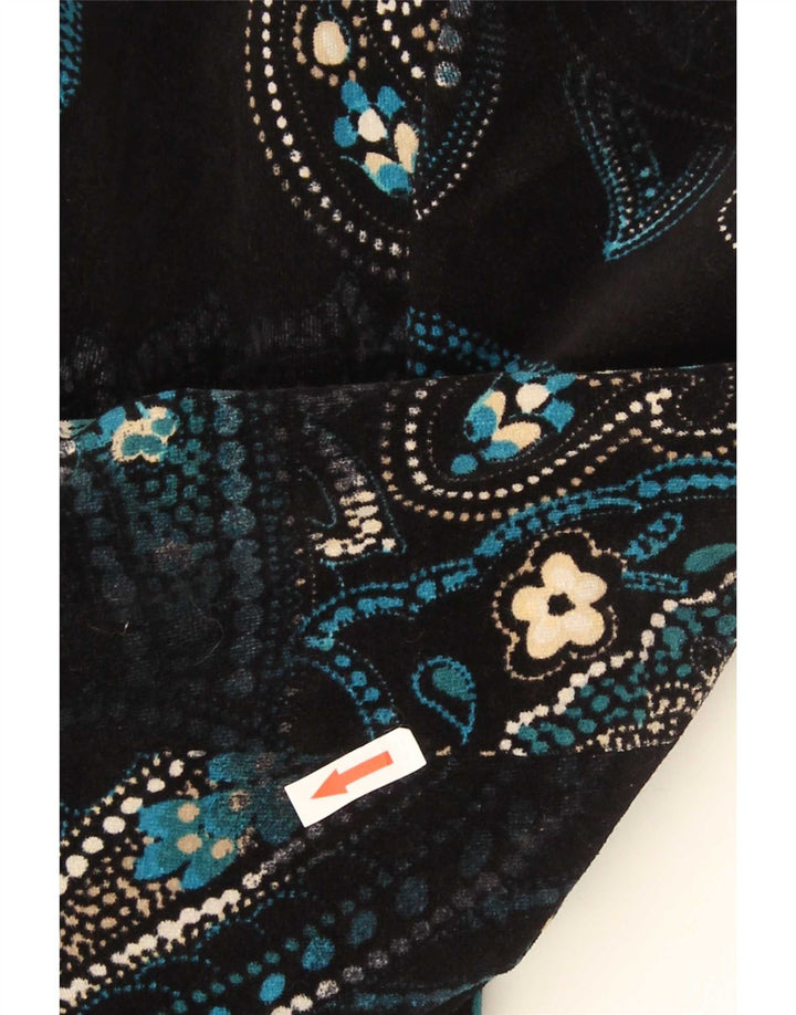 Vintage dame 2-knaps blazerjakke IT 48 XL marineblå Paisley bomuld