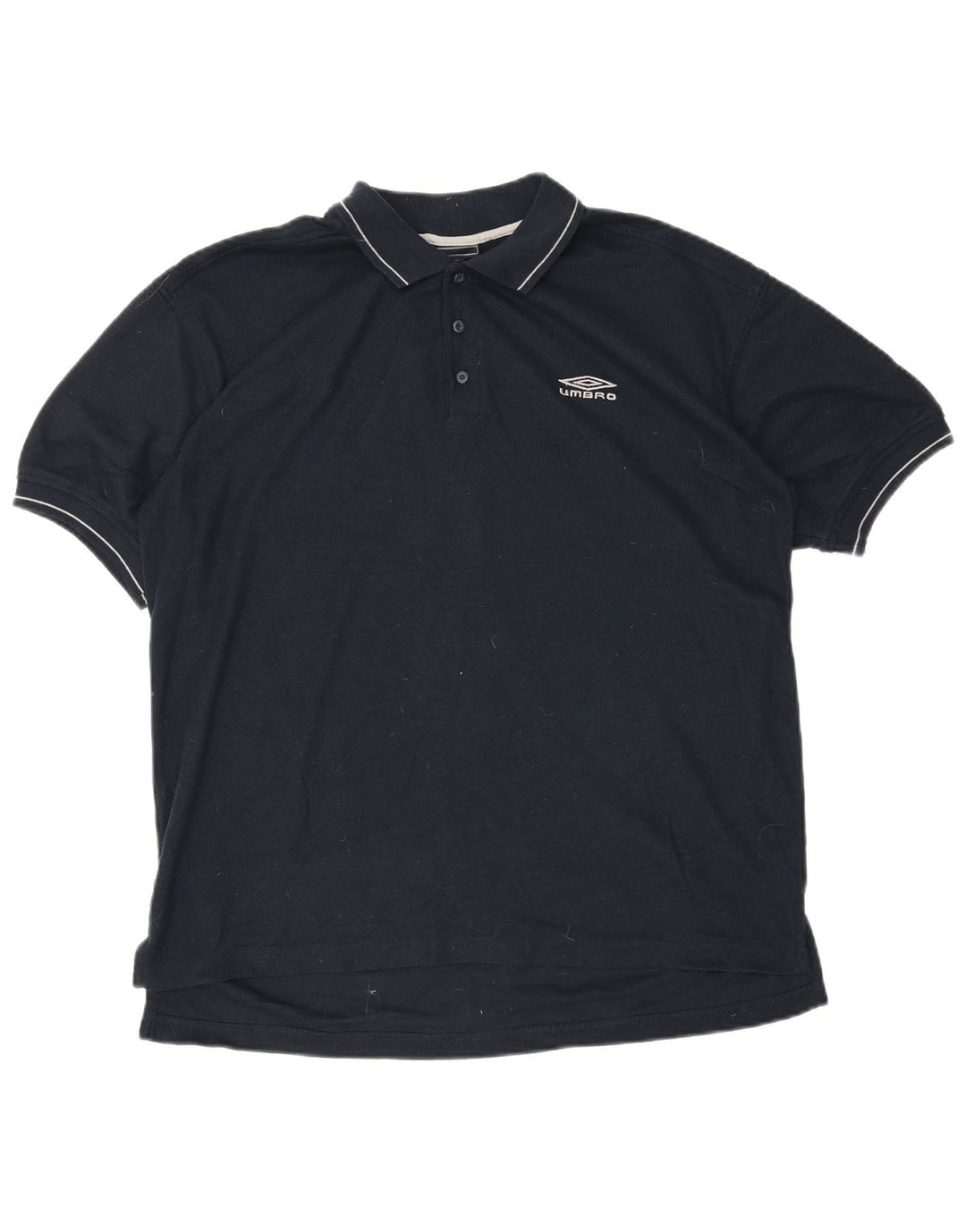 Umbro Herre Polo Shirt Large Navy Blue Polyester