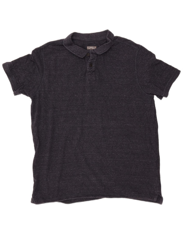 FAT FACE Poloshirt til mænd 2XL Navyblå Flecked Bomuld