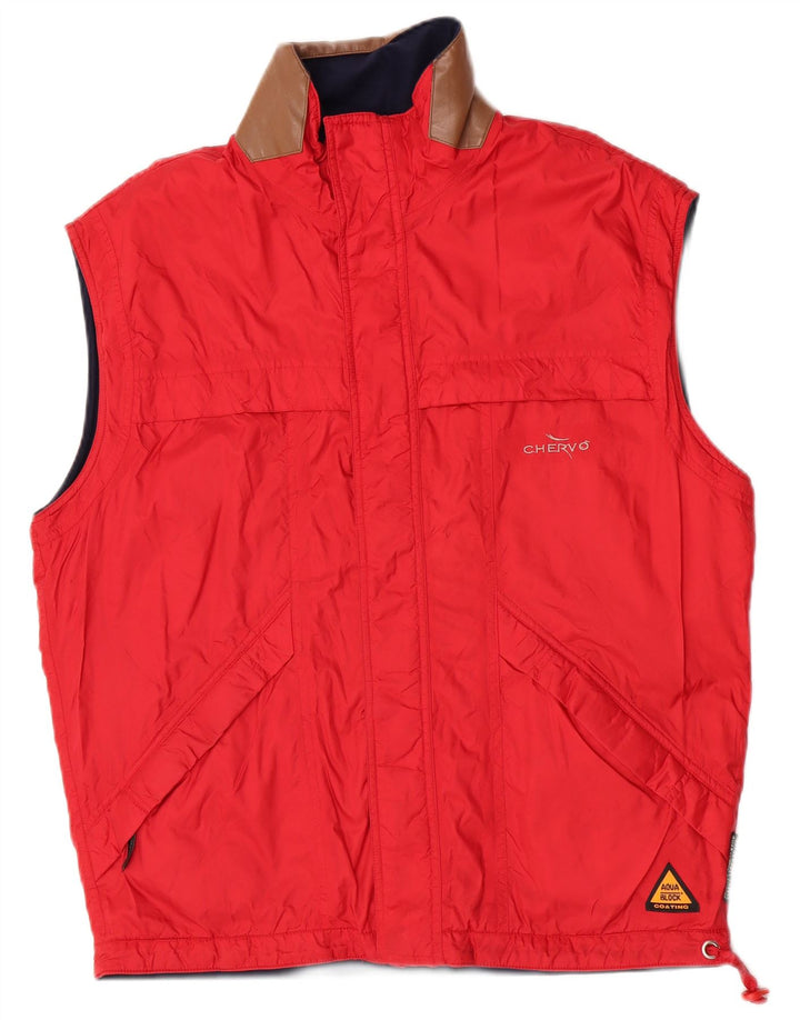 Chervo Herre Reversible Gilet UK 38 Medium Rød Polyamid