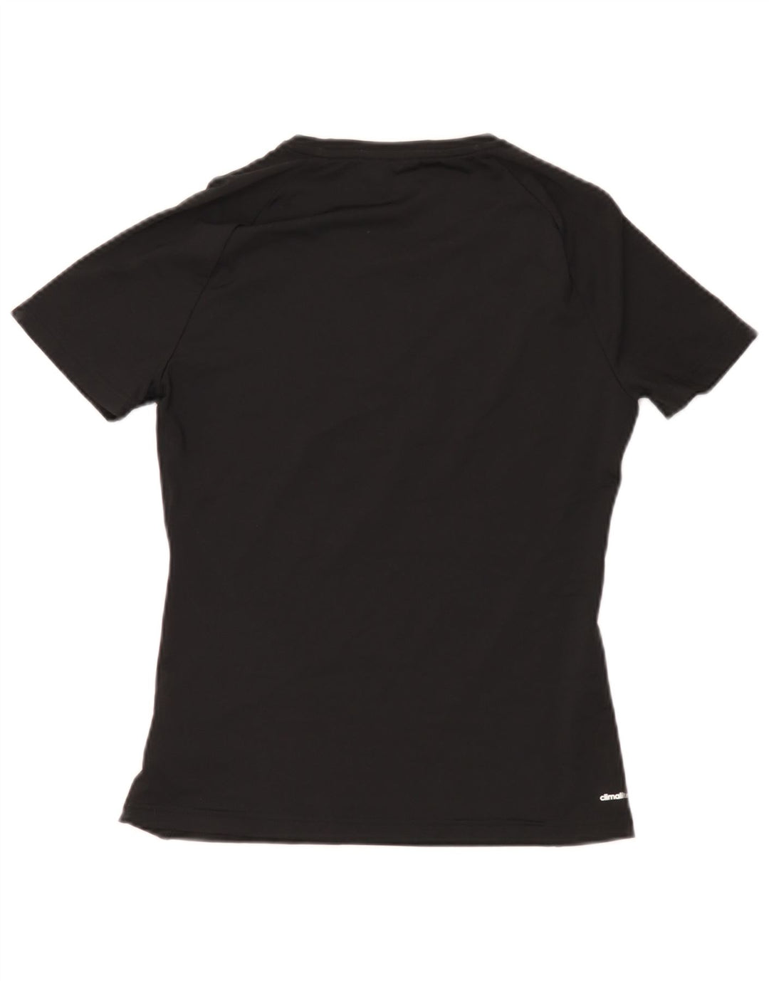 Adidas Dame Climalite Grafisk T-Shirt Top UK 8/10 Small Black Polyester