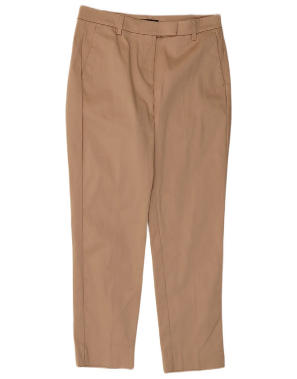 Marks & Spencer Dame Slim Cropped Trousers UK 10 Small W30 L26 Beige