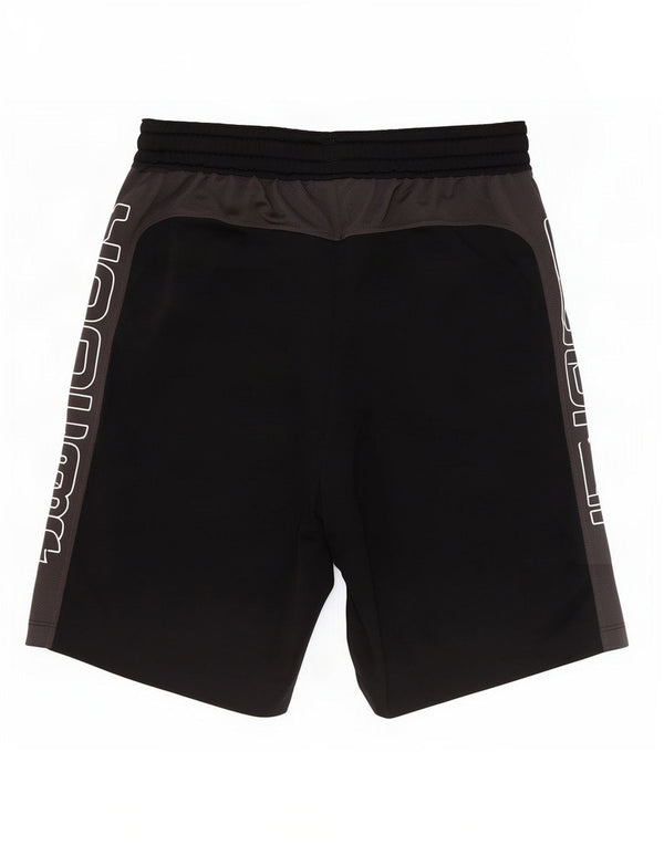 Under Armour Herre Heat Gear Graphic Sports Shorts Small Black Colourblock