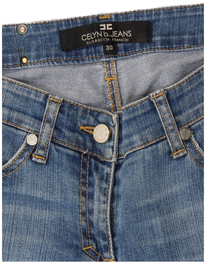 ELISABETTA FRANCHI Dame Celyn B Slim Jeans W30 L32 Blå Klassisk