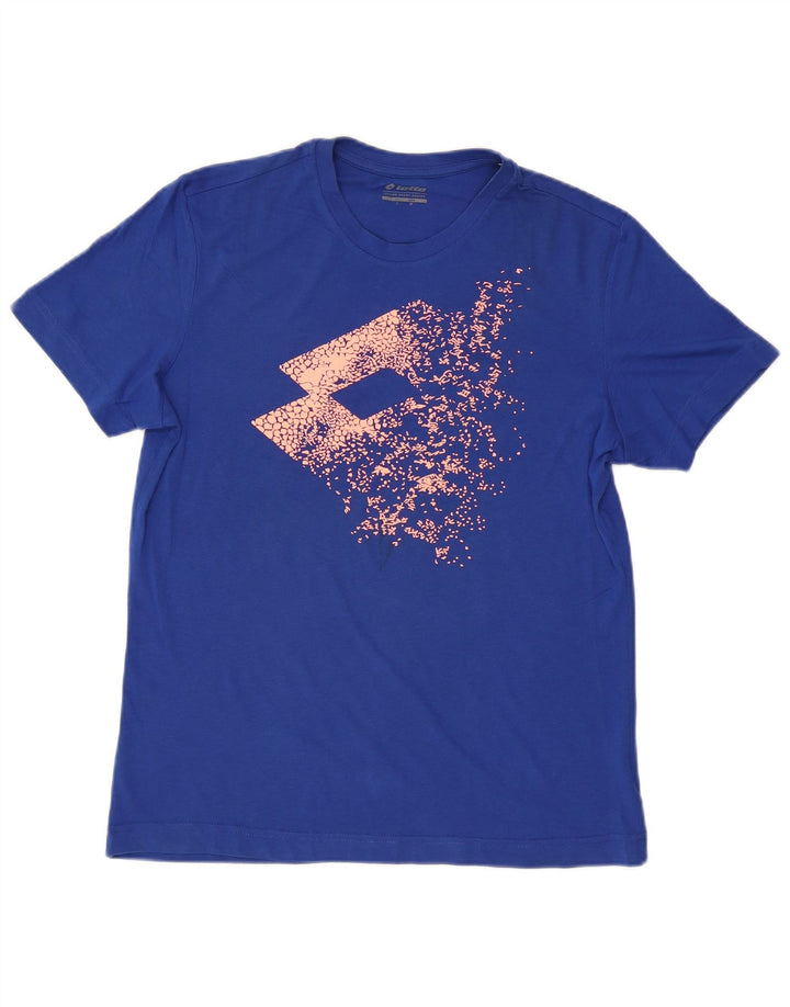 Lotto Herre Grafisk T-Shirt Top Medium Blå