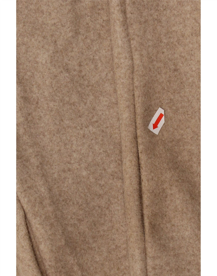 Zara Dame Overfrakke UK 16 Stor Beige Polyester