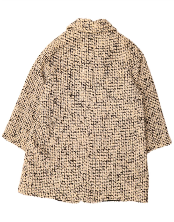 PERTE BY KRIZIA Oversized overfrakke til kvinder størrelse 21 Medium Beige Flecked