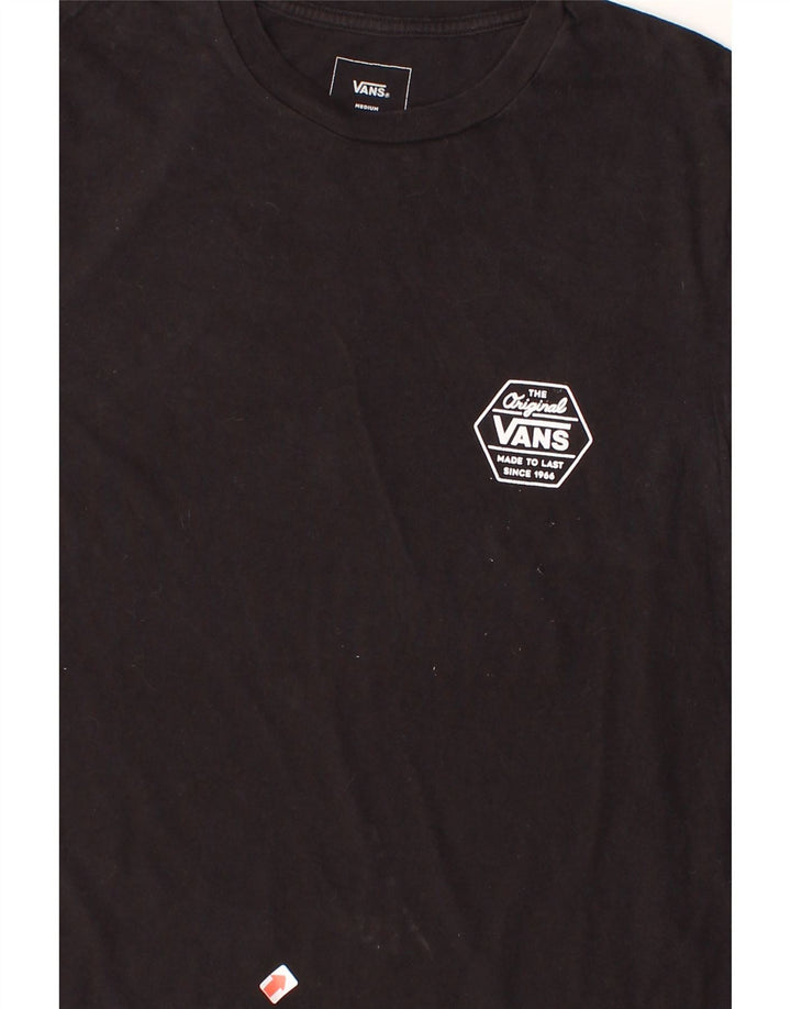VANS Mens Custom Fit Graphic T-Shirt Top Medium Black Cotton Vintage Vans and Second-Hand Vans from Messina Hembry 
