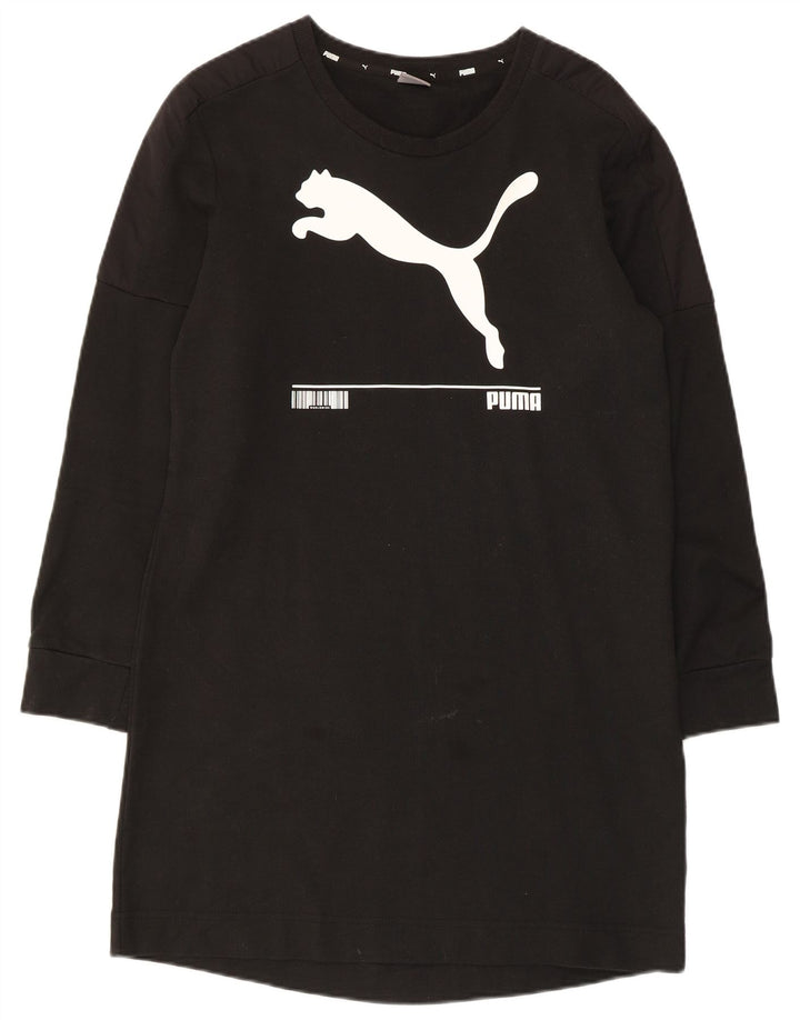 Puma Graphic Jumper Dress UK 10 Small Black