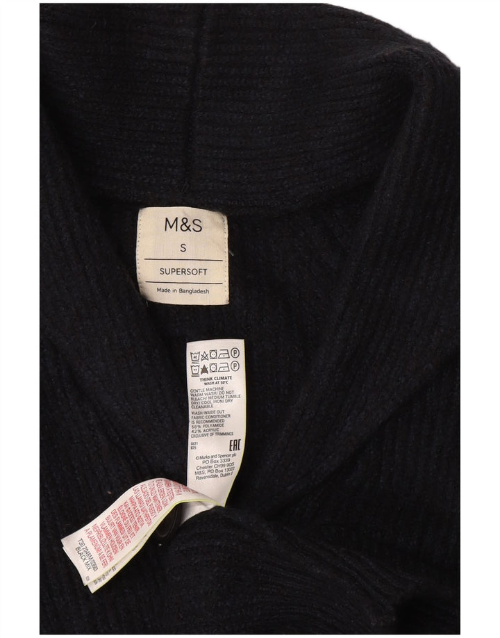 Marks & Spencer herre cardigan sweater lille marineblå polyamid