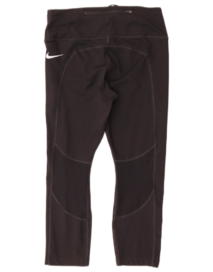 Nike Dame Dri Fit Capri Leggings UK 14 Medium Sort Polyester