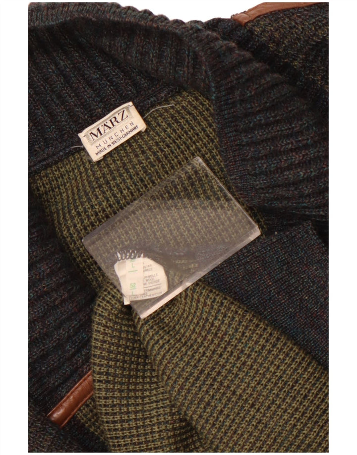 Marz Herre dobbeltradet cardigan sweater EU 52 Large Grey Flecked Wool