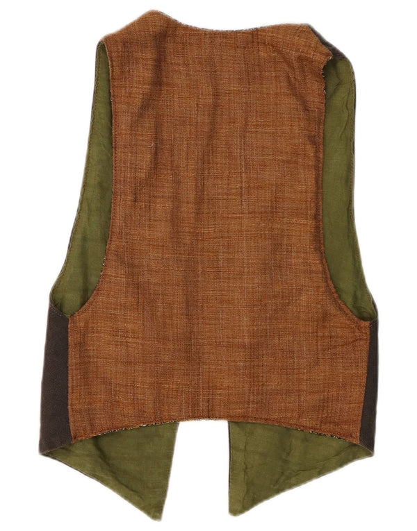 Vintage Vendbar ÅBEN vest til kvinder DK 6 XS Grøn