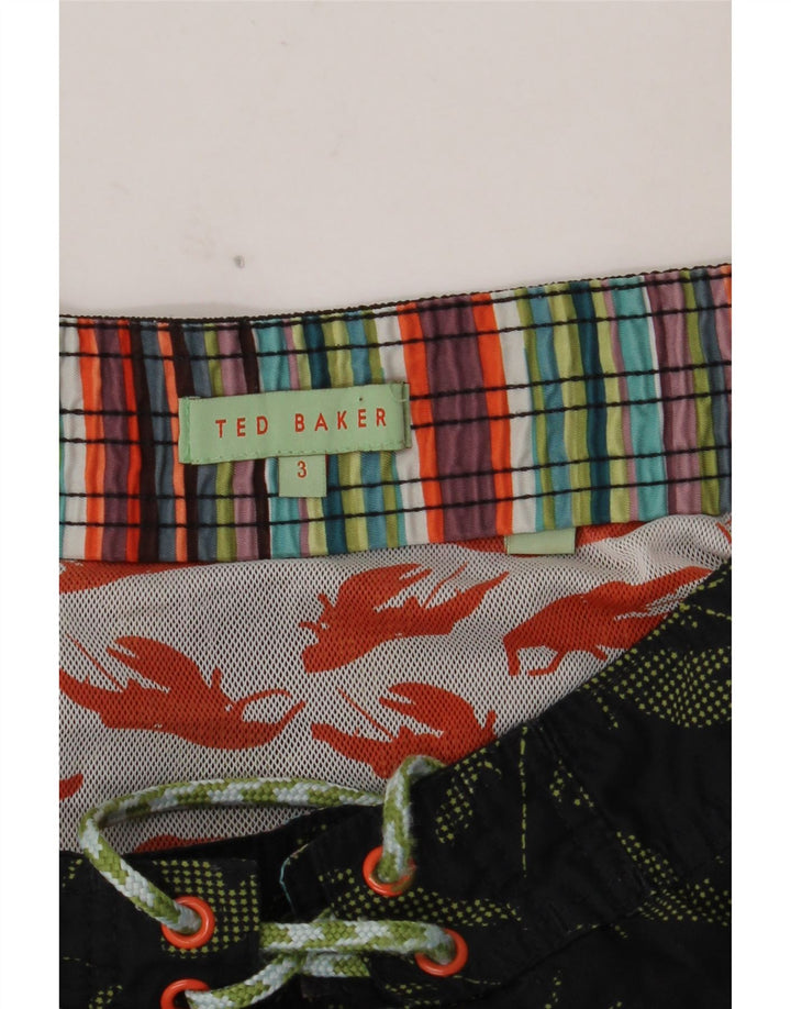 Ted Baker Badeshorts med abstrakt mønster til mænd Størrelse 3 Medium Sort