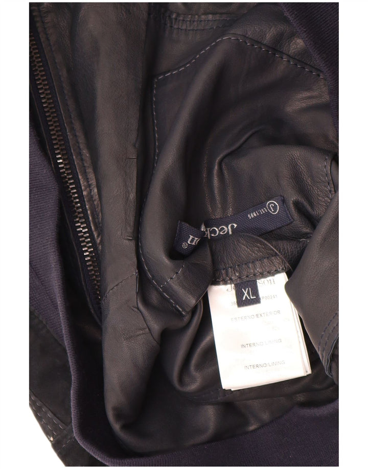 Jeckerson Dame Ruskind Bomber Jacket UK 18 XL Navy Blue