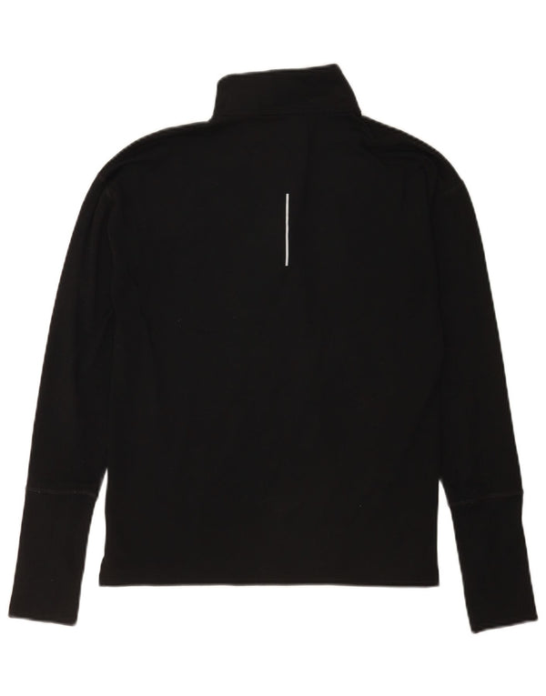 Nike Herre Dri Fit Zip Neck Top Langærmet XS Sort