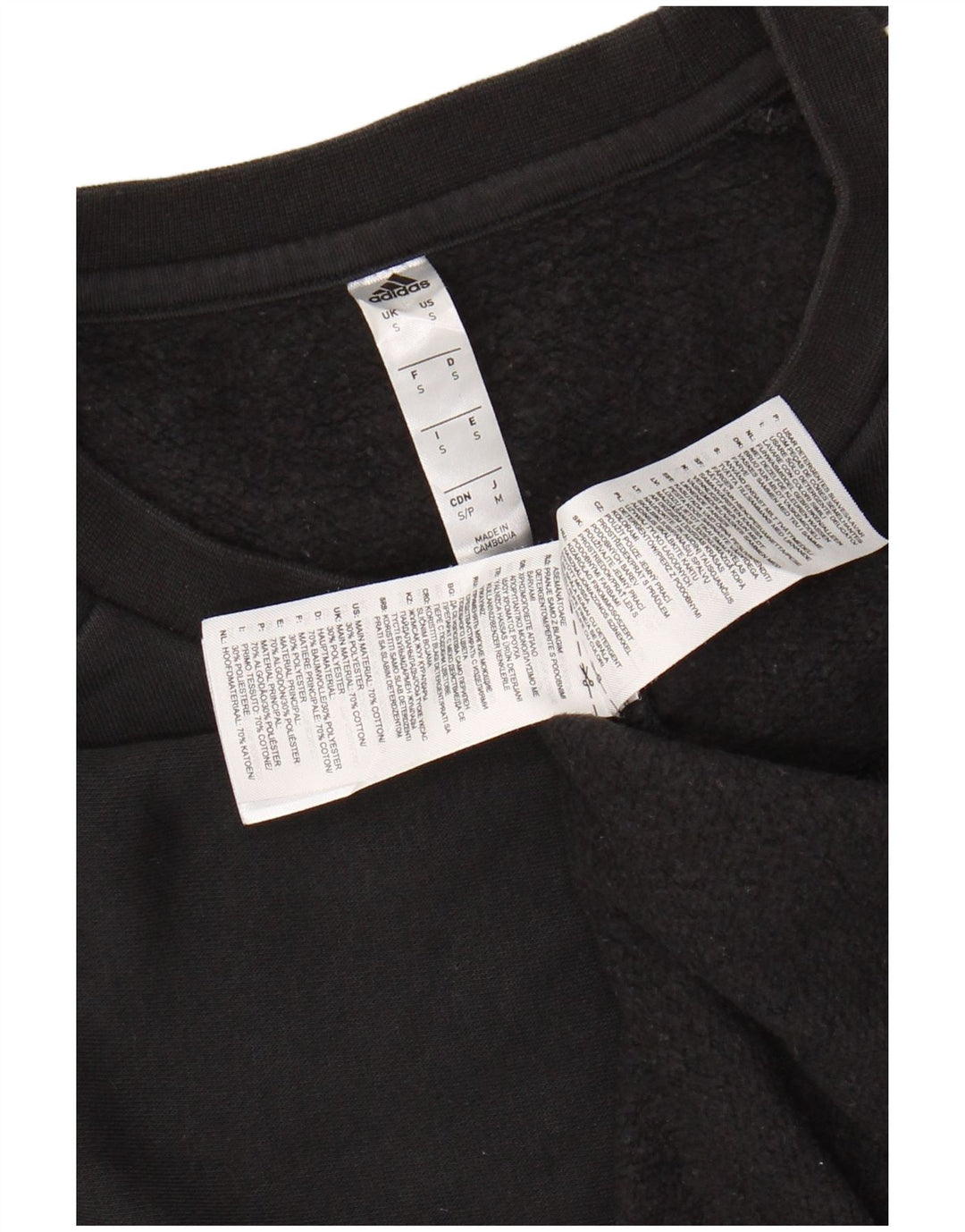 ADIDAS Sweatshirt til mænd, lille sort bomuld