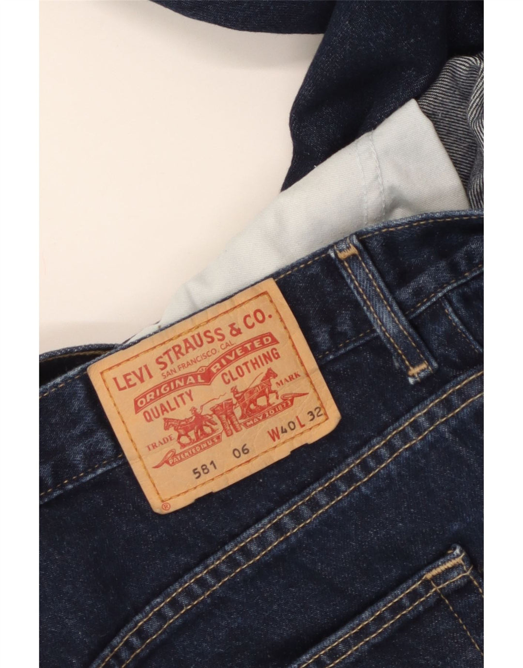 Levi's Herre 581 Straight Jeans W40 L32 Marineblå