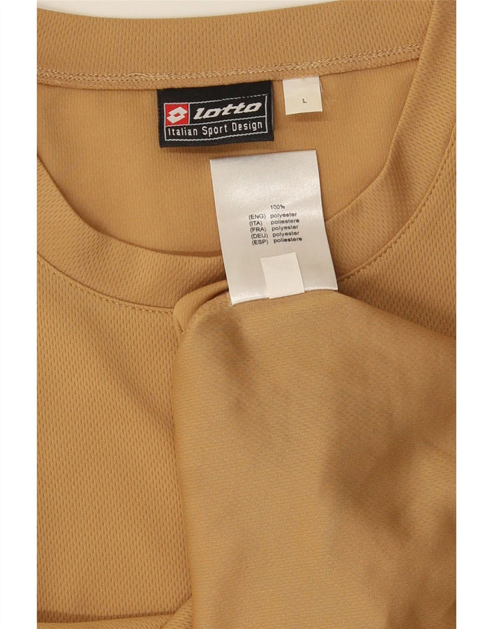 Lotto Dame T-Shirt Top UK 14 Stor Beige Polyester